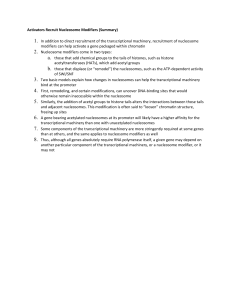 Activators Recruit Nucleosome Modifiers: Summary