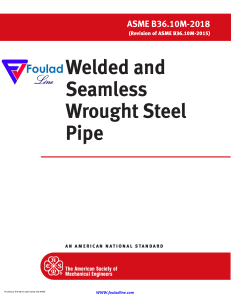 ASME B36.10M: Steel Pipe Dimensions & Weights Standard