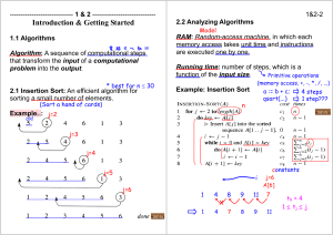 Algorithms: Insertion Sort & Merge Sort Analysis