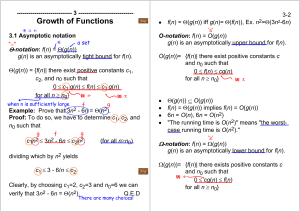 Growth of Functions: Asymptotic Notation (Big O, Theta, Omega)