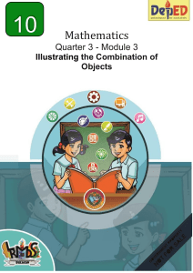 Combinations in Math: Grade 10 Module