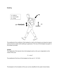 Backpack Dynamic Force Reduction: Analysis & Modeling