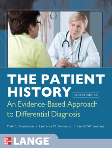 The Patient History: Evidence-Based Differential Diagnosis