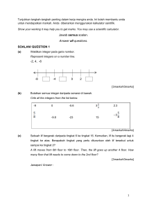 Kertas Peperiksaan Matematik untuk Pelajar Sekolah Menengah