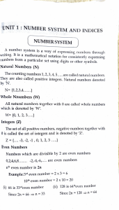 Number Systems & Indices: Math Basics