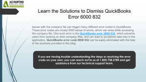 Fix QuickBooks Error 6000 832: Solutions & Methods