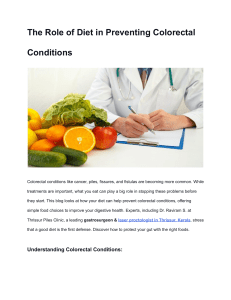 Diet & Colorectal Health: Prevention Tips & Expert Advice