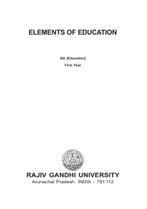 Elements of Education: BA First Year Coursebook