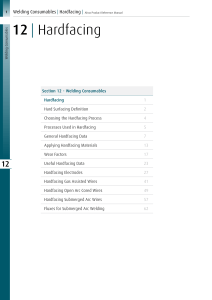 Welding Consumables: Hardfacing Product Reference Manual