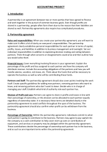 Accounting Project: Partnerships, IFRS, GAAP, Analysis