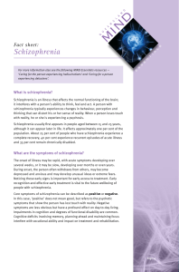 Schizophrenia: Symptoms, Causes, and Treatment Fact Sheet