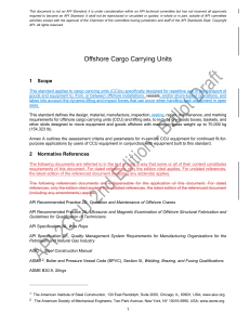 Offshore Cargo Carrying Units Standard