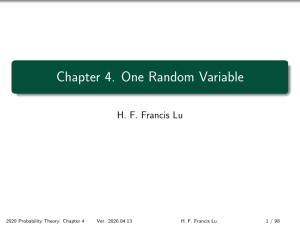 Probability Theory: One Random Variable - Chapter 4