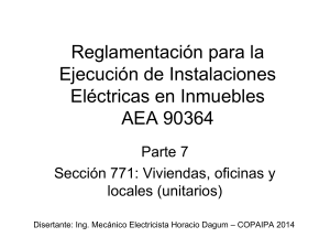 Reglamento Instalaciones Eléctricas: Dimensionamiento Conductores (AEA 90364)