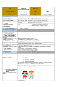 Math I Lesson Plan: Fractions 1/2 & 1/4 (Grade 1)