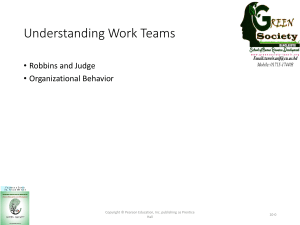 Understanding Work Teams: Organizational Behavior