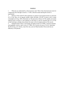 Nozzle Theory & Steam Turbines Exam Questions