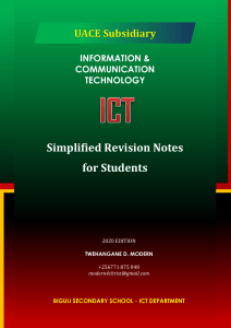 UACE ICT Revision Notes: Simplified for Students