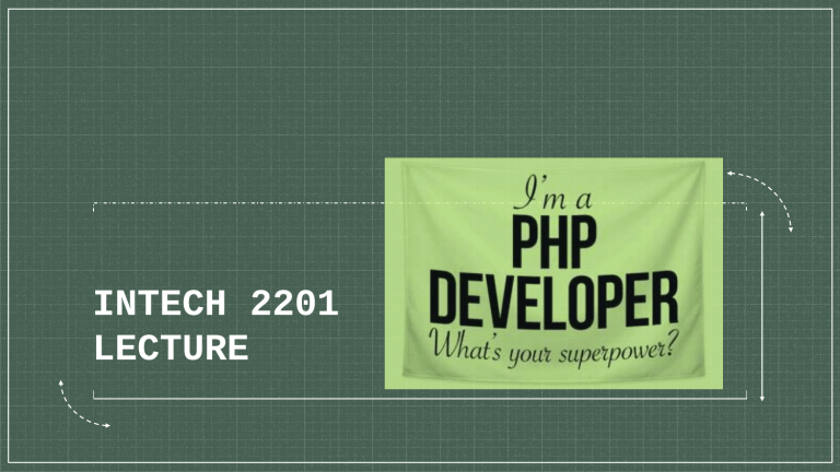 PHP Programming Basics: Lecture Slides