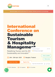 ICSTHM 2025: Sustainable Tourism & Hospitality Conference
