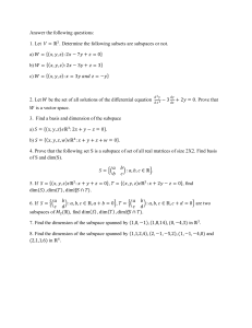 Linear Algebra Problems: Subspaces, Basis, Dimension