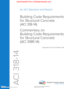 ACI 318-14: Structural Concrete Building Code Requirements & Commentary