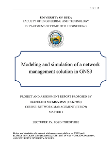 Network Management Simulation in GNS3 Project Report