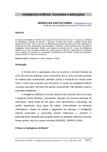 Intelig&ecirc;ncia Artificial: Conceitos e Aplica&ccedil;&otilde;es