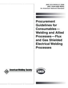 AWS A5.01 Procurement Guidelines: Welding Consumables