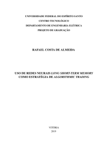 Redes Neurais LSTM para Negocia&ccedil;&atilde;o Algor&iacute;tmica
