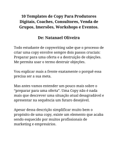 Modelos de Copywriting para Vendas Digitais