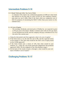 Bond Yield & Cost of Equity Problems