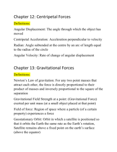 Physics Definitions & Derivations: Centripetal Forces to Cosmology