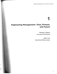 Engineering Management: Past, Present, Future - Chapter 1