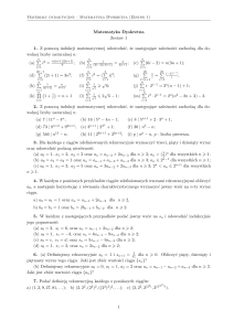 Zestaw 1 - Matematyka Dyskretna