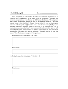 Math 308 Homework: Differential Equations