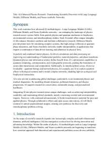 AI in Physics Research: LLMs, Diffusion Models, Neuro-symbolic Networks