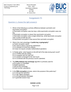 Cryptography Assignment: Symmetric & Asymmetric Encryption