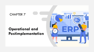 ERP Implementation: Operational & Post-Implementation