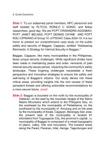 Baggao, Cagayan Public Safety Case Study: Addressing Remnants