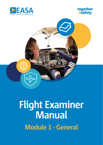 Flight Examiner Manual: Module 1 - General