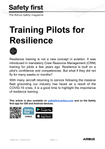 Pilot Resilience Training: Competency-Based Approach