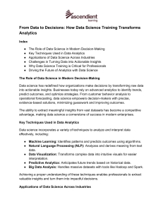 Data Science Training: Transforming Analytics