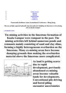 Hydraulic Injection Piles in Limestone Mining Sites