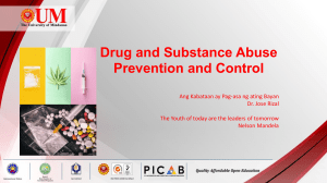 Drug & Substance Abuse Prevention Presentation