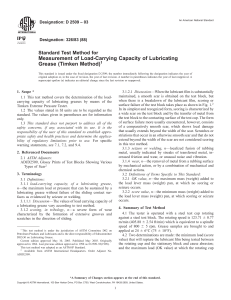 Timken Method: Load-Carrying Capacity of Lubricating Grease