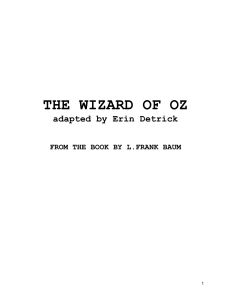 The Wizard of Oz Play Script Adaptation by Erin Detrick