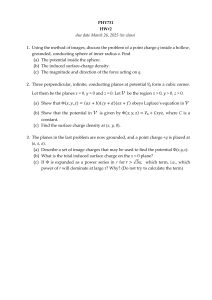 Electrostatics Homework: Method of Images & Potential