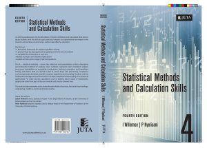 Statistical Methods & Calculation Skills, 4th Edition