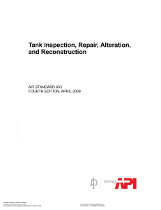 API 653: Tank Inspection, Repair & Reconstruction Standard